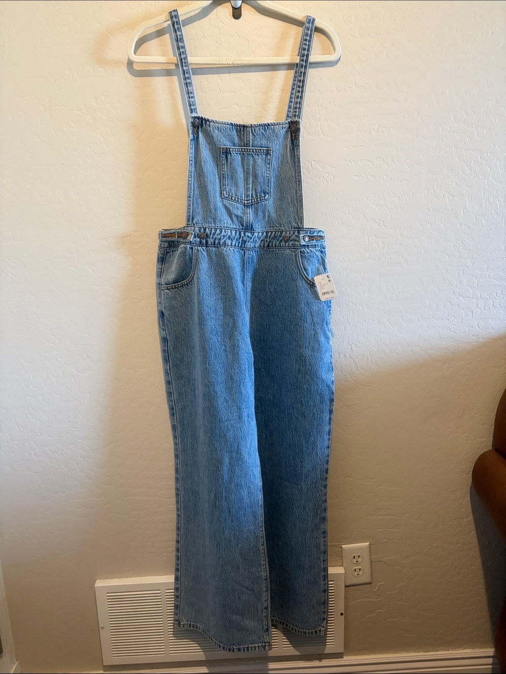 NWT Free People Light Blue Denim Overalls